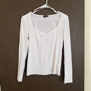 White long sleeve top